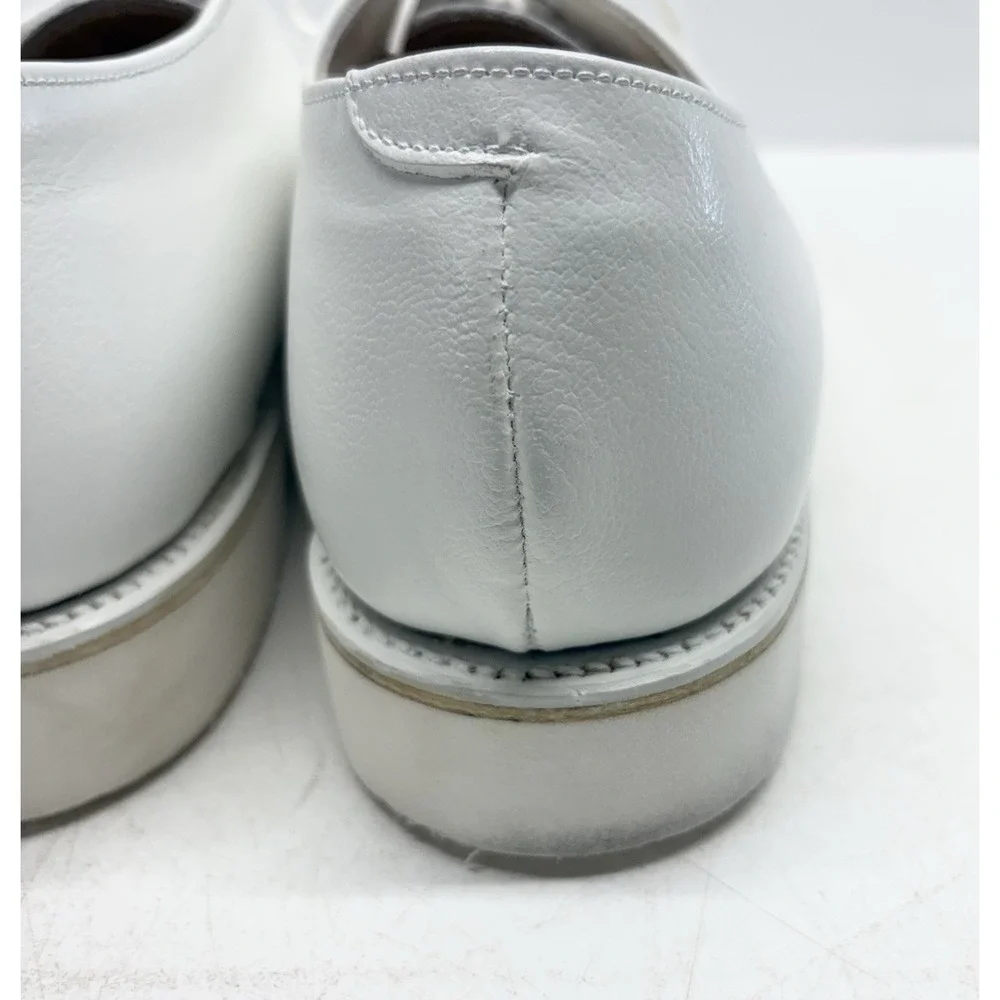 Alden 427 White Calfskin Plain Toe Dover Blucher Derby Shoes Men's Size 9.5 C/E